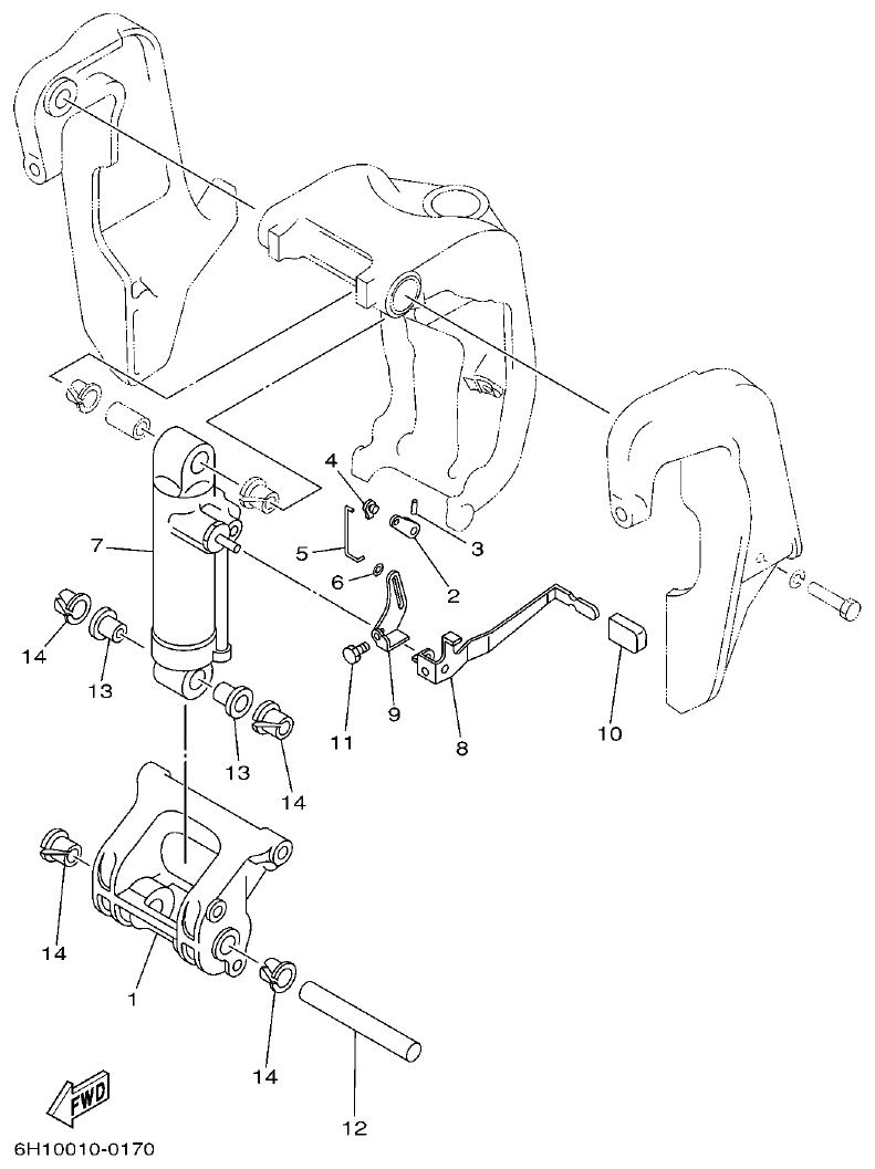 Yamaha E75B BRACKET 2 parts diagram